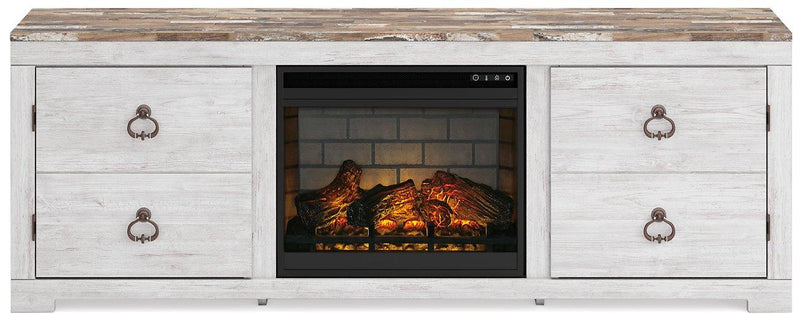 Willowton 72" TV Stand with Electric Fireplace